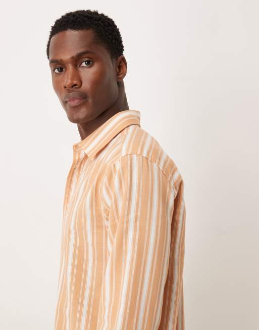 ASOS DESIGN – Regular-Fit-Hemd in orange gestreift, 5 von 5