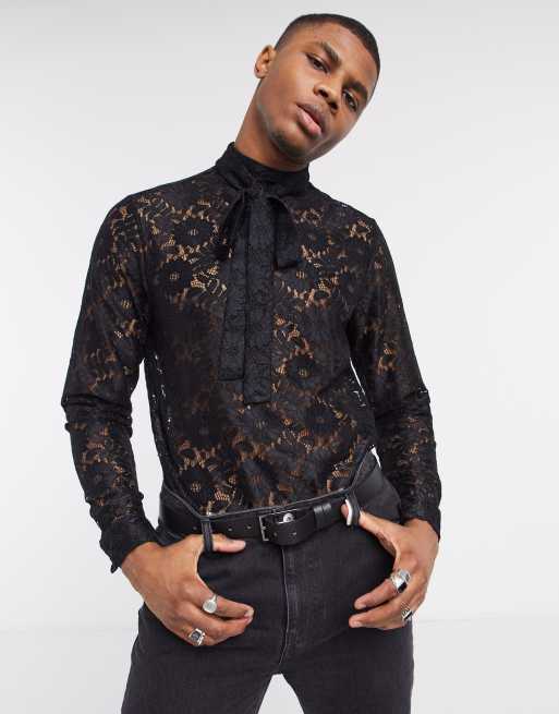 Lace cheap dress shirt