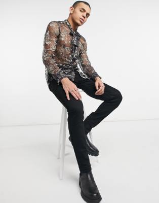 asos lace shirt