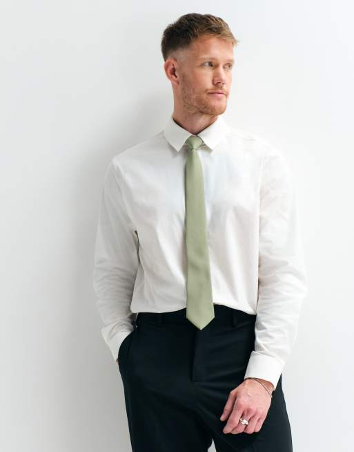 ASOS DESIGN regular-fit net overhemd in wit, 2 van 10