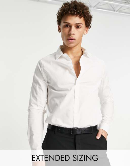 ASOS DESIGN - Regular-fit overhemd in wit