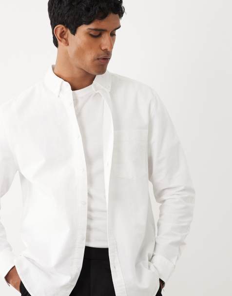 ASOS DESIGN - Regular-fit Oxford overhemd in wit - view 1
