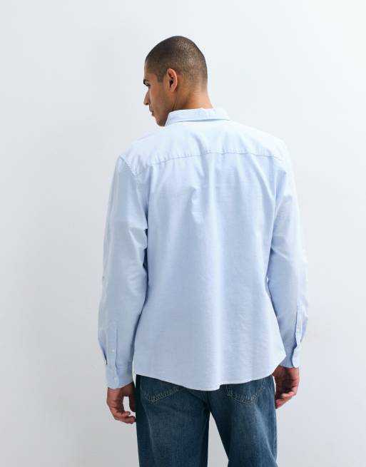 ASOS DESIGN regular fit oxford shirt in blue, 5 of 5