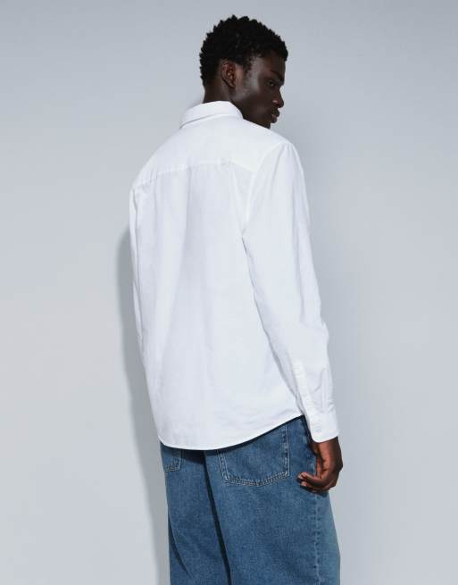 ASOS DESIGN regular fit oxford shirt in white, 5 of 5