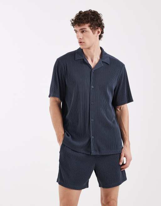 ASOS DESIGN plisse set in blue, 2 of 3