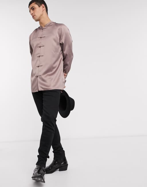 Chinese collar shirt design sale