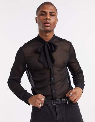 asos mens black shirt