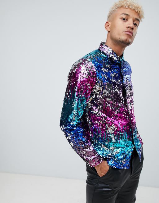 Asos store sequin shirt