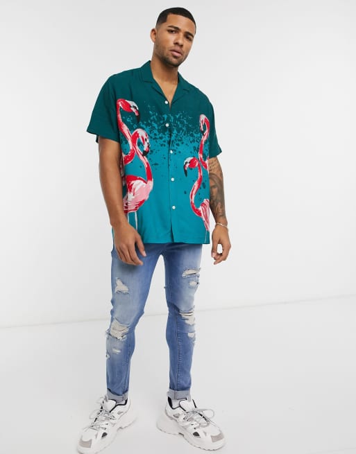 asos flamingo shirt