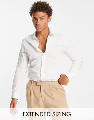 ASOS DESIGN regular fit shirt in white - ASOS Price Checker