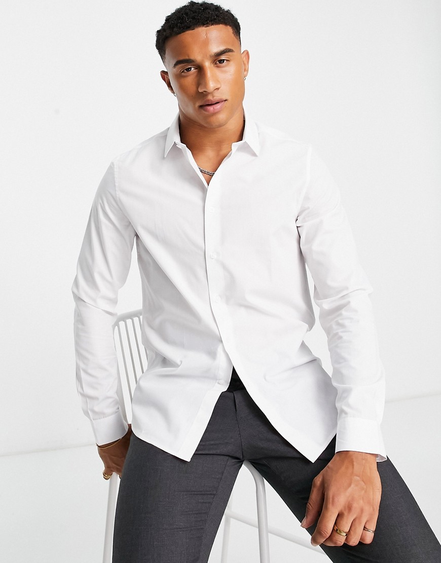 Asos Design Regular Fit Shirt In White