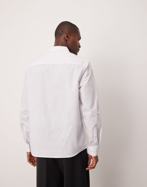 ASOS DESIGN regular fit shirt in white, 3 of 4