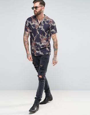 asos mens floral shirt