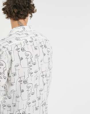 face line drawing shirt
