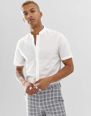 asos white linen shirt