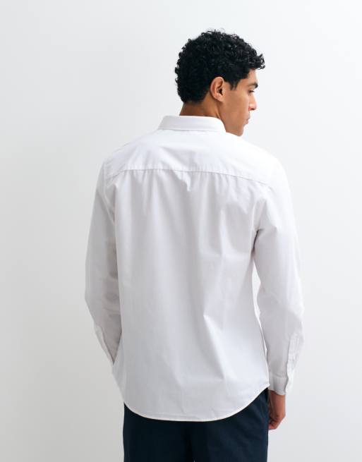 ASOS DESIGN regular fit smart shirt in white, 4 of 5