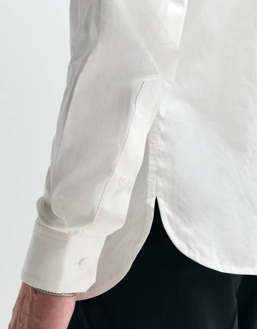 ASOS DESIGN regular fit smart shirt in white, 3 of 10