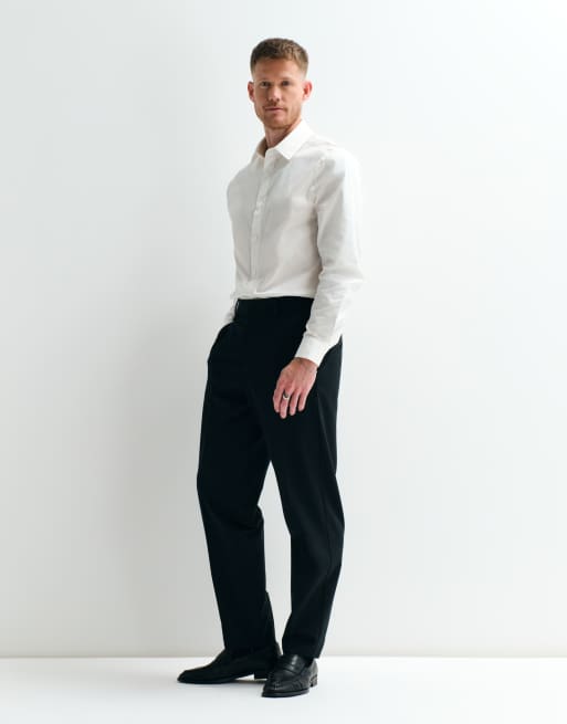 ASOS DESIGN regular fit smart shirt in white, 4 of 10