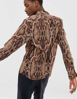 asos snake print top