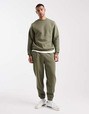 Asos Design Regular Fit Sweatshirt In Green