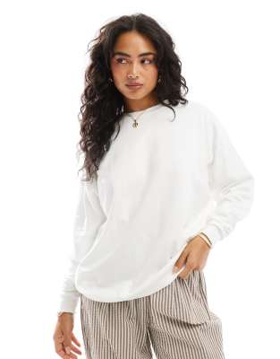 Asos Design Regular Fit Sweatshirt In White
