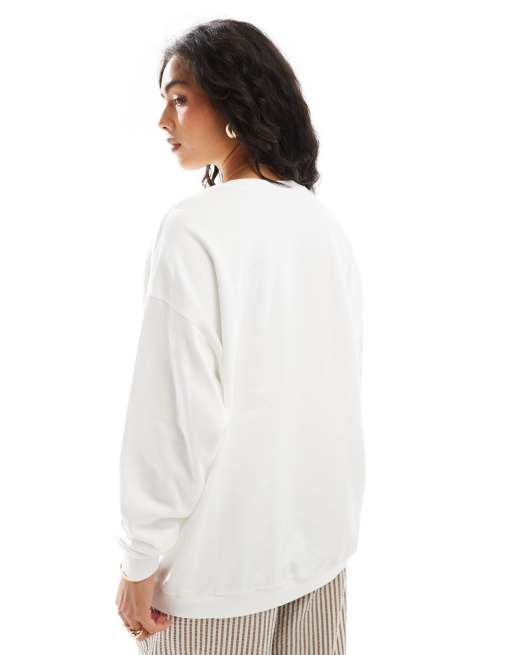 Asos white sweatshirt sale