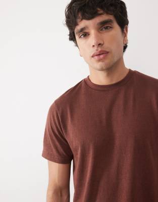 Asos Design Regular Fit T-shirt In Brown