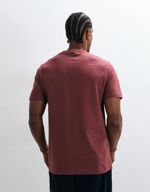 ASOS DESIGN regular fit t-shirt in burgundy, 3 of 5