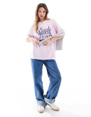Asos Design Regular Fit T-shirt In Pink