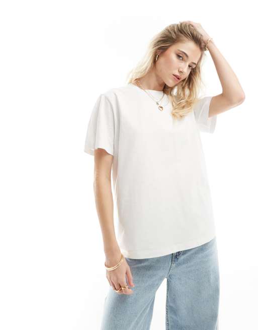 ASOS DESIGN regular fit t-shirt in cotton slub in white
