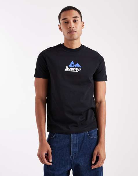 ASOS DESIGN – Regular-Fit-T-Shirt in Schwarz mit Schriftzug-Print - view 1