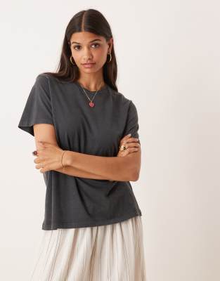 Asos Design Regular Fit T-shirt In Gray