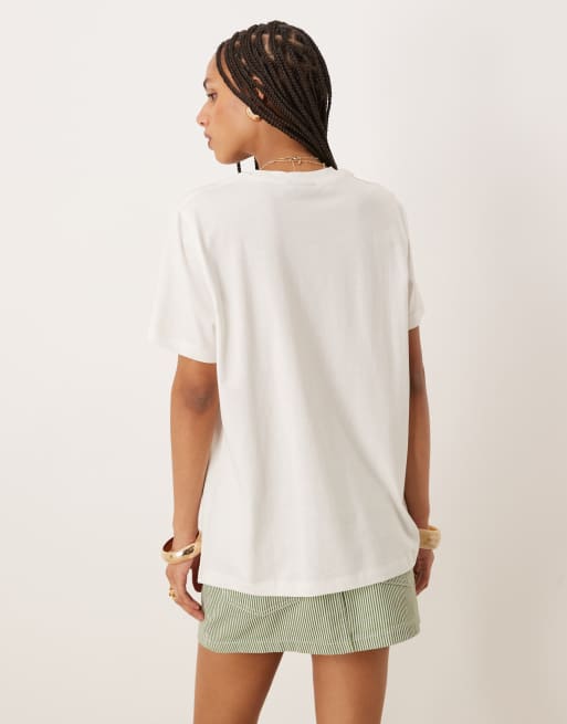 ASOS DESIGN - Regular-fit T-shirt met grafische fruitprint in crème , 2 van 4