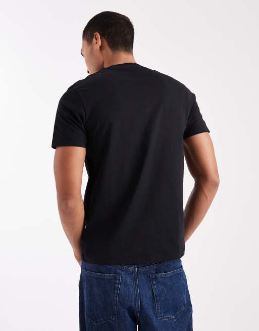 ASOS DESIGN - Regular-fit T-shirt met grafische tekstprint in zwart, 3 van 5