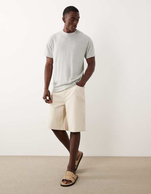 ASOS DESIGN - Regular-fit T-shirt met linnenlook in lichtgroen, 3 van 5