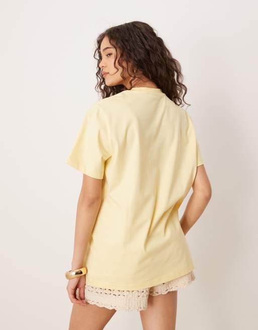 ASOS DESIGN - Regular-fit T-shirt met watermeloenprint in lichtgeel, 3 van 4