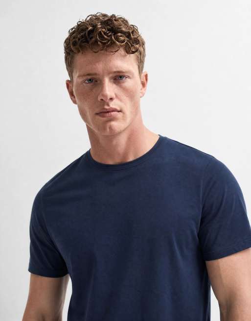 ASOS DESIGN - Regular-fit T-shirt van premium SUPIMA® katoen in marineblauw, 8 van 10