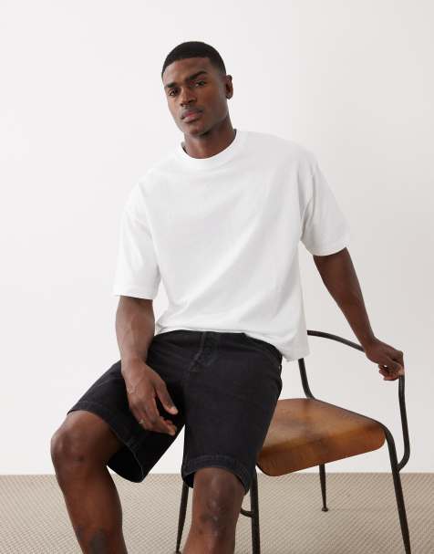 ASOS DESIGN - Regular-fit T-shirt van seersuckerstof in wit - view 1