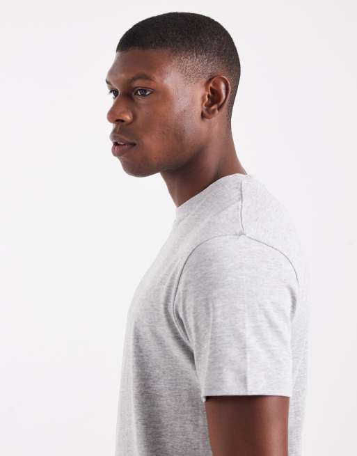 ASOS DESIGN - Regular-fit T-shirt van zware stof in lichtgrijs, 4 van 5