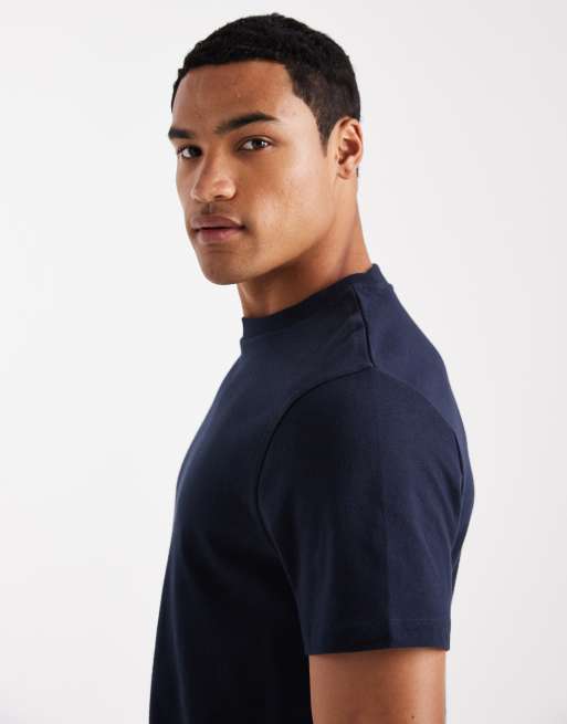 ASOS DESIGN - Regular-fit T-shirt van zware stof in marineblauw , 4 van 5