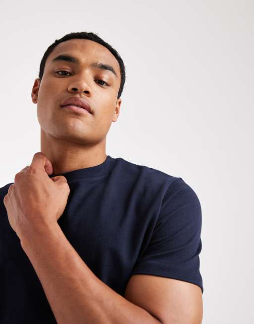 ASOS DESIGN - Regular-fit T-shirt van zware stof in marineblauw , 5 van 5
