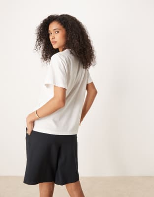 Asos Design Regular Fit T-shirt With Florentina Graphic In White