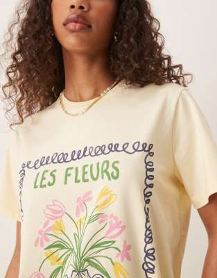 Asos Design Regular Fit T-shirt With Les Fleurs Graphic