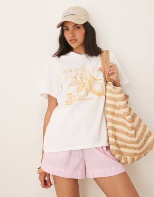 Asos Design Regular Fit T-shirt With Limone Graphic