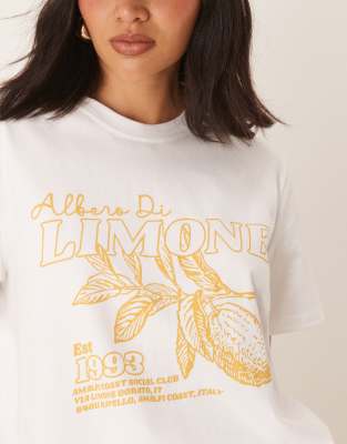 Asos Design Regular Fit T-shirt With Limone Graphic