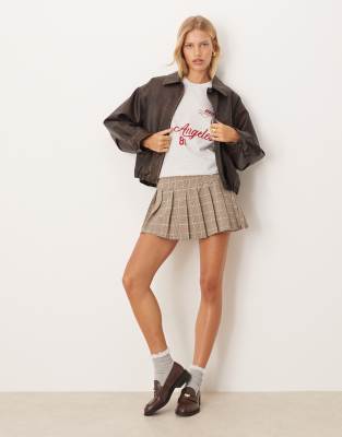Asos Design Regular Fit T-shirt With Los Angeles Football Style Graphic In Gray