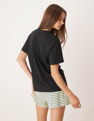 Asos Design Regular Fit T-shirt With New Mexico Sunflower Graphic In Black