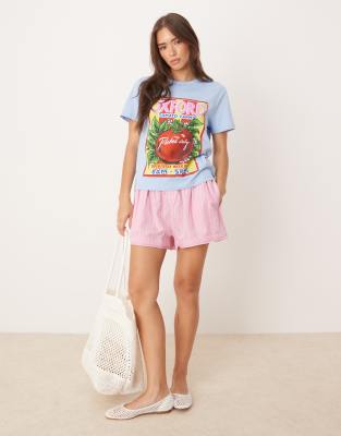 Asos Design Regular Fit T-shirt With Oxford Tomato Graphic