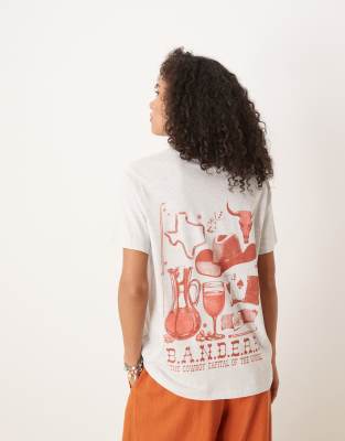 Asos Design Regular Fit T-shirt With Rodeo Cowboy Graphic In White