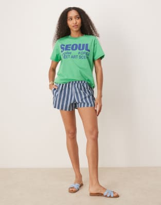 Asos Design Regular Fit T-shirt With Seoul Graphic
